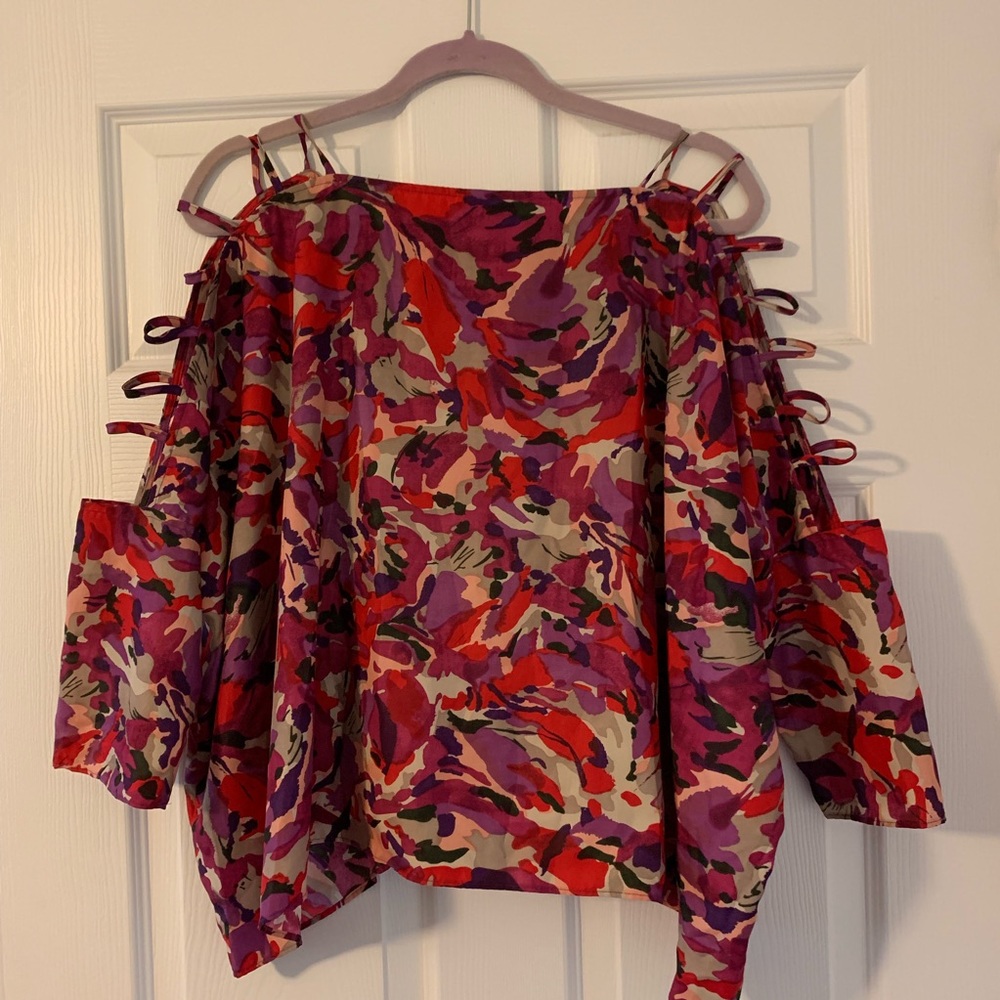 Devlin Ladder Sleeves Patterned Shirt - Picture 2 of 4